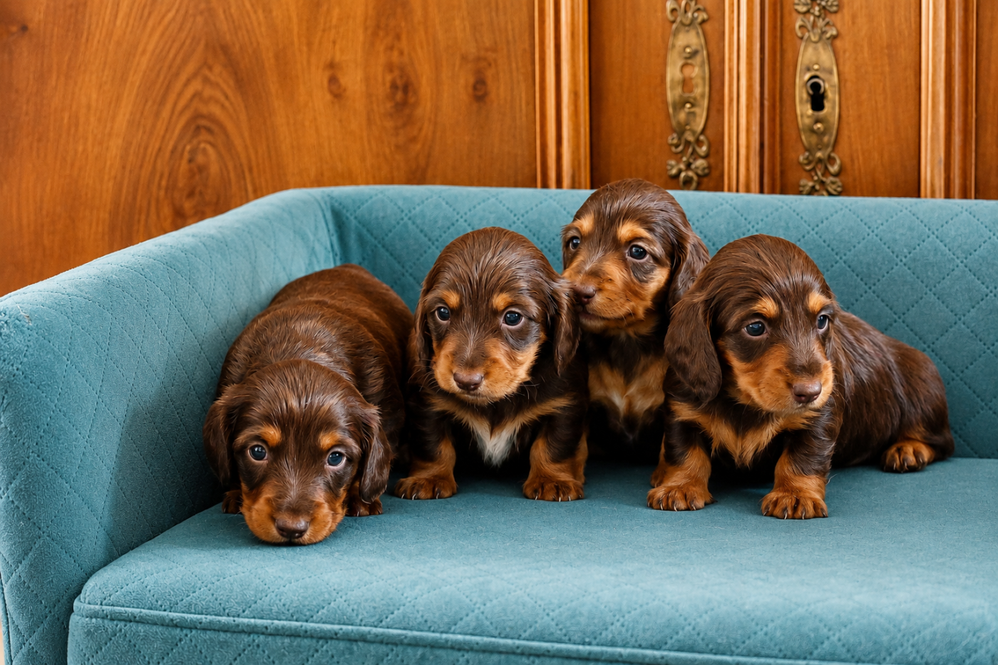 Chiot Teckel poil long Something Paint